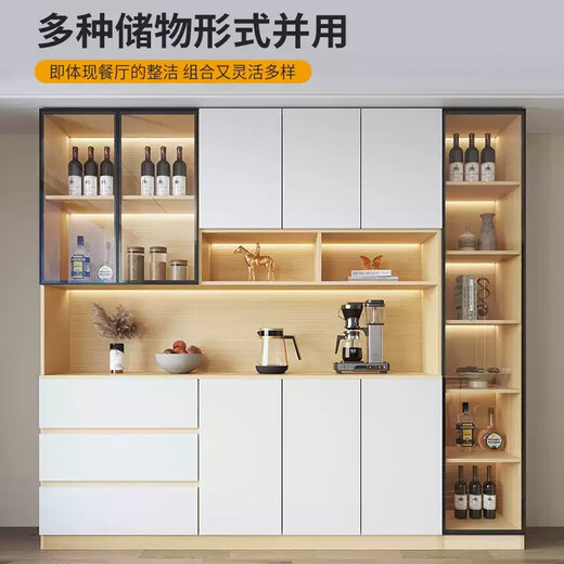 接运猫餐边柜高柜一体靠墙现代简约轻奢客厅餐厅家用茶水酒柜收纳储物柜 款式15280*40*220顺丰安装