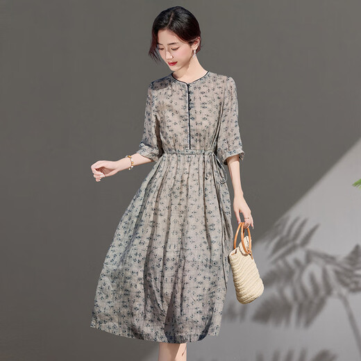 
Ehangy light luxury brand dress for women 2025 summer new casual high-end feel fashionable age-reducing waist-hugging slimming skirt Red square M