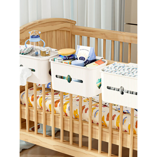 Znmw Nachthänge hängende Korb Baby Krippe Nachteile Lagernwindeln Windeln Windelbeutel Windel Windel Zaun Aufbewahrungsbox Crescent White Coverless Modell [mit Papierschublade + Kabeleinfügungsanschluss]