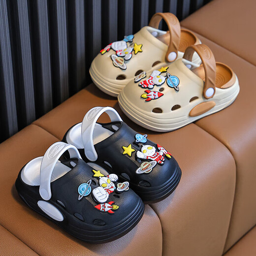 EVA Summer Cute Cartoon Ultraman Boys and Girls Croc Shoes Non-slip, Wear-Resistant and Breathable Home Croc Shoes EVA Environmentally Friendly and Skin-Friendly Upgraded Version Blue 30 Inner Length 19CM