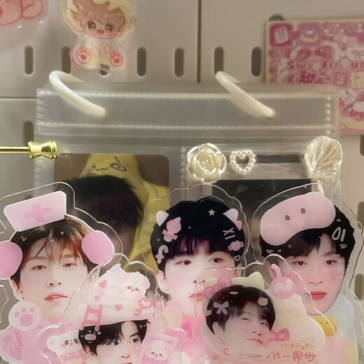 MU YUNYAO fan Chengcheng Cartoon Mute Shape Desktop Ornements Figure Pendants Unique Double-couche Design Fans incontournable 8