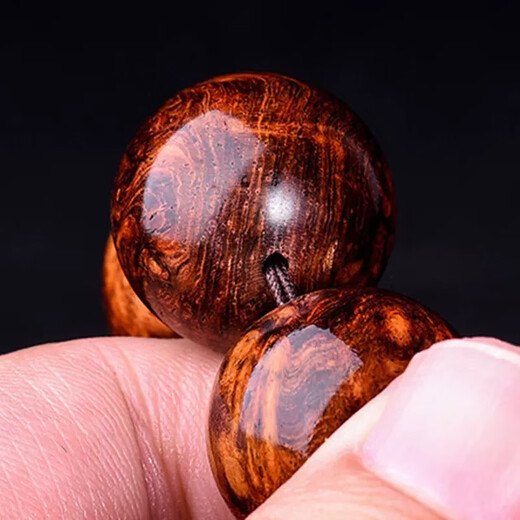 Lei Yumeng authentic Hainan Huanghuali bracelet 20 men's ghost face tumor scars on the eye water wave gall tumor pattern girl old oil wood Buddhist beads collection grade full of tumor scars 20mm 12 pieces