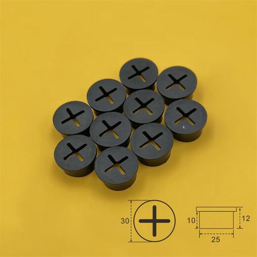 Cat Desktop Threading Hole Cover Mobile Phone Counter Dustproof Wire Hole Plug Small Hole Cross-Wire Rubber Plug Cross Silicone Hole Black 20mm Black 10 Pack