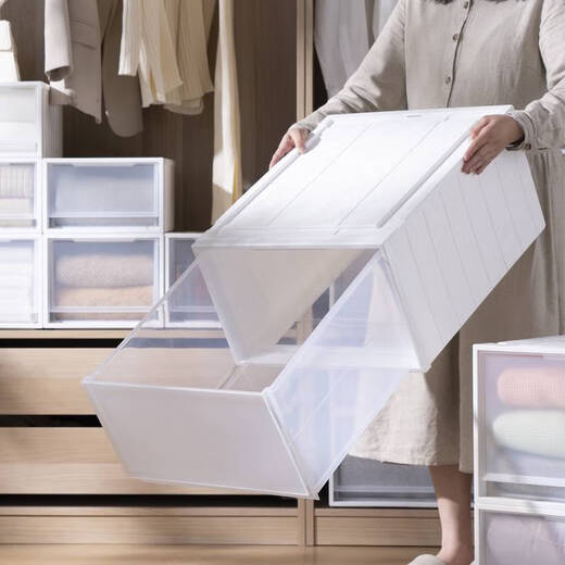 
MieHONE drawer shoe storage box clothes storage box plastic storage cabinet transparent storage box clothing sorting box shoe box 9227 depth 43.8 width 34 height 19 single independent installation cost-effective