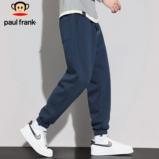 Big Mouth Monkey (paul frank) pants men's autumn and winter casual pants men's small-legged sweatpants men's pants trendy brand sweatpants men's navy blue XL