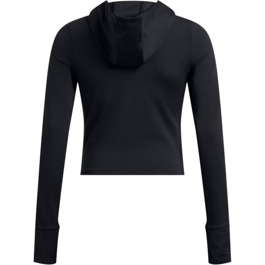 Under Armour MeridianUA simple solid color knitted quick-drying hooded short jacket jacket for women black black S M
