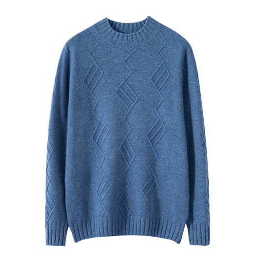 
Mongolian cashmere Ordos City new cashmere sweater for men's half turtle neck thickened men's warm jacquard casual base sweater elegant camel L 130----150Jin [Jin equals 0.5 kg]