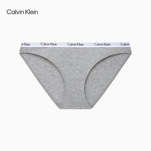 Calvin Klein sous-vêtements [Cadeau chinois de la Saint-Valentin] 25 Spring and Summer Women's CK Jacquard Taist Cotton Bikini Briefs D1618O P7A-COCOUT BLUE GRY 1 BRIPE M M