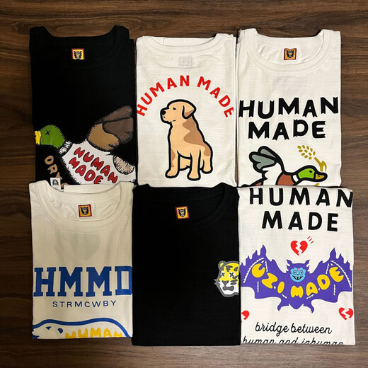 Lee Kids Japanische amerikanische trendige Marke Human Dragon Jahr Limited Kurzärmelige Männer Paar Sommer Cartoon Tier T-Shirt Frauen Top 3892 Black M