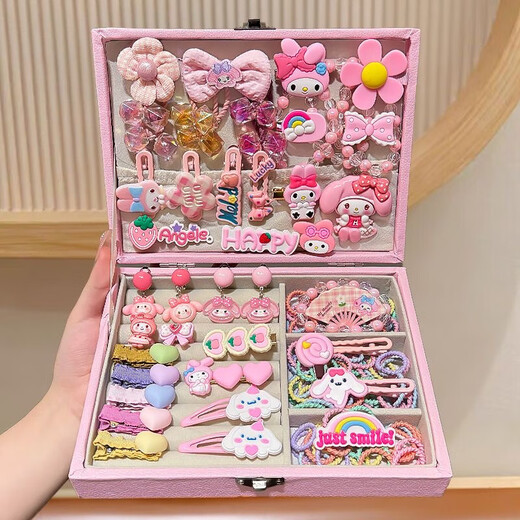 Детские аксессуары для волос Подарочная коробка для девочек Yugui Dog Dog Hair Set Set Baby Rubber Band Bracelet Little Girl 1 июнь 1 Подарочный головной убор TS282-04 Розовая мелодия аксессуары для волос подарочная коробка