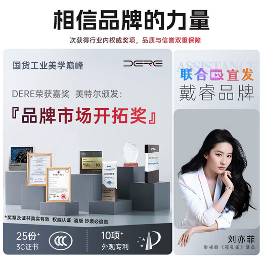 戴睿（dere）云翼系列 国家补贴笔记本电脑 15.6英寸高性能商务办公旗舰轻薄本 大学生游戏娱乐手提本16G 512G