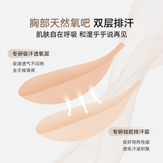 Vcn pink muscle breast patch-strong adhesive version silicone breast patch women's small breasts make bigger push-up invisible underwear light brown skin B