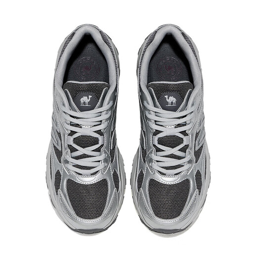 Camel (CAMEL) men's retro jogging thick-soled cushioning casual sports shoes K15CX4L4027 silver/slate gray 42