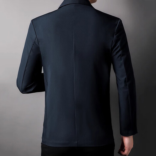 EQJ高档品牌冰丝夏季男士西服薄款舒适透气简约休闲时尚小西装轻薄 灰绿 L (175)