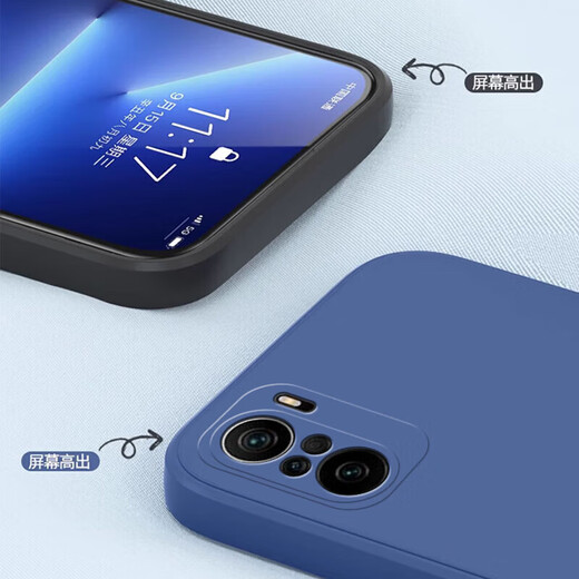 Suitable for Xiaomi Redmi K40 mobile phone case Redmi K40 new liquid lens fully surrounded anti-fall Internet celebrity thin and simple liquid anti-fall wear-resistant all-inclusive fine hole lens Redmi K40 (lavender gray)