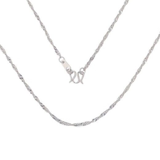 Beijing Gold Trading Center Co., Ltd. Platinum pt950O sub chain M buckle women's necklace clavicle chain birthday Valentine's Day gift for girlfriend and wife about 3.43g