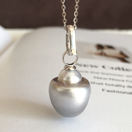 Hao Chuang Jiapin Pearl Qing Small Pendant Simple Tahitian Black Pearl Pendant Platinum Gray Baroque Seawater Pearl Platinum Gray No. 1
