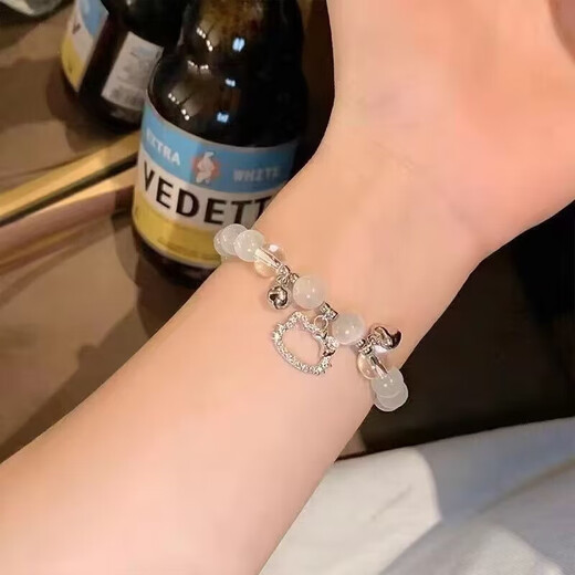 kt cat love bell DIY bracelet for women handmade beads for girlfriends gifts for students 1 package [kt cat love bell bracelet]
