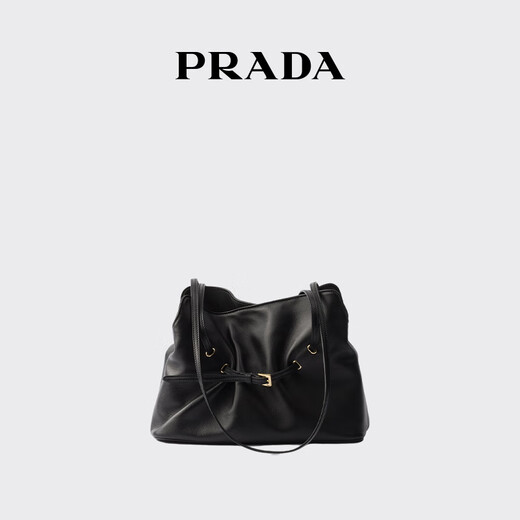 PRADA/Prada celebrity style women's Prada Dada small Nappa sheepskin handbag black
