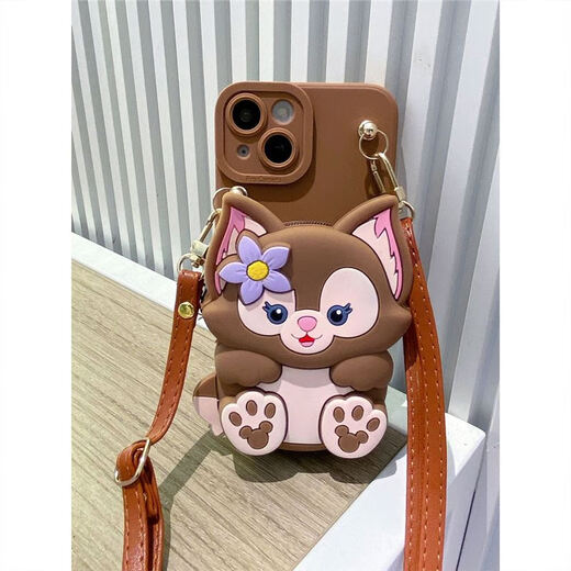 顺璨玲娜贝儿零钱包适用opporeno11手机壳reno9/8pro新款reno12女reno10防摔7 焦糖棕 OPPO Reno12 Pro