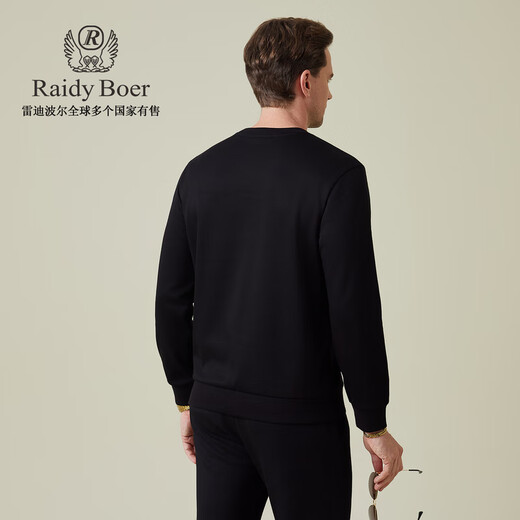 Бархатная толстовка Raidy Boer/Raidy Boer 2025, осень 2025, специальная мужская толстовка с бриллиантами и лазерными пайетками 6006, черный S/165/46