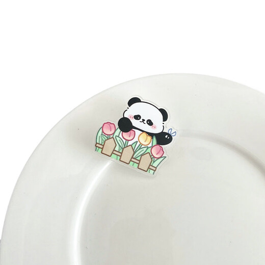 Cartoon panda decorative brooch inspirational text jewelry badge cute pendant small gift student party random style 3 pieces