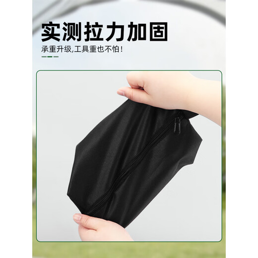 Vanai Tool Bag Strong and Durable Canvas Thickened Wear-Resistant Electrician Repair Multifunctional Handheld Storage Bag Small Portable Black Trumpet Thickened Oxford Cloth