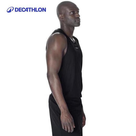Decathlon Basketball Jersey Sleeveless Sports Vest Men's Jersey Summer TARMAK Black XL 2343070