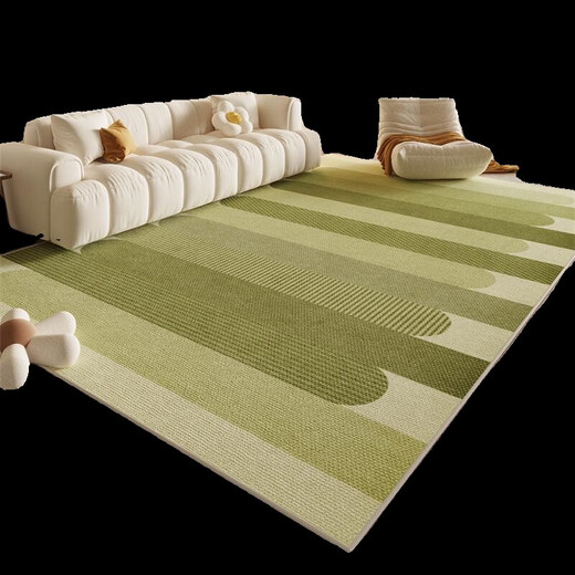 Mesa de café de la alfombra de la sala de estar grande grande de la sala de estar alfombrilla de verano Mat de verano Feel Light Luxury 2024 Nuevo modelo wen-3878 Serie verde 1 pieza 200*300cm