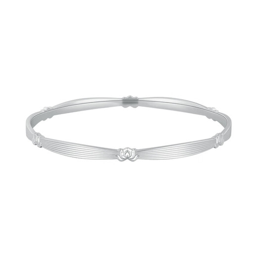 Chinese jewelry PT950 step by step lotus platinum lotus Kaifuya women's bracelet as a birthday gift for girlfriend and wife 54# about 21g