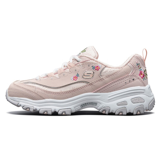 Skechers Skechers Spring New Women's Thick Sole Panda Daddy Shoes Embroidered Retro White Shoes 11977 11977-BLK Black 35 Inner Length 22cm