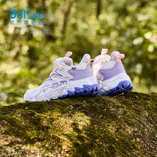 361 Kindersportschuhe 25 Herbst Männer und Frauen Kinder leichte Sportschuhe Dichtes Netz atmungsaktiven Outdoor -Schuhen lila 31