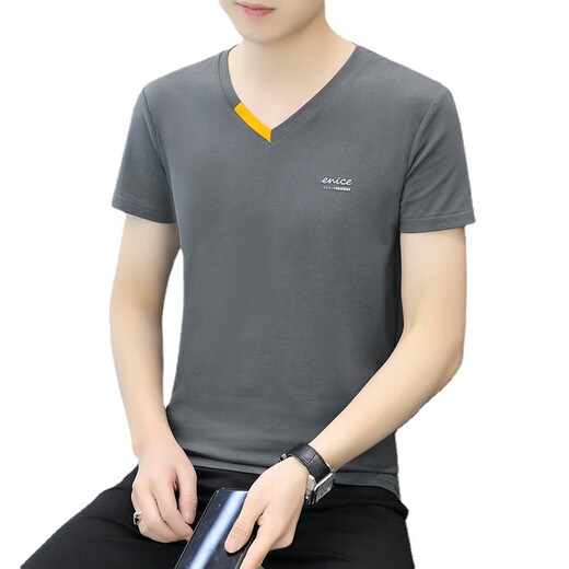 Uniqloku [gleicher Stil in der Mall] Männer mit kurzem Ärmeln mit V-Ausschnitt-Basishemd und halbärmeligem Gelegenheits-T-Shirt Top Uniqlo (Uniqlo) 691 White M.