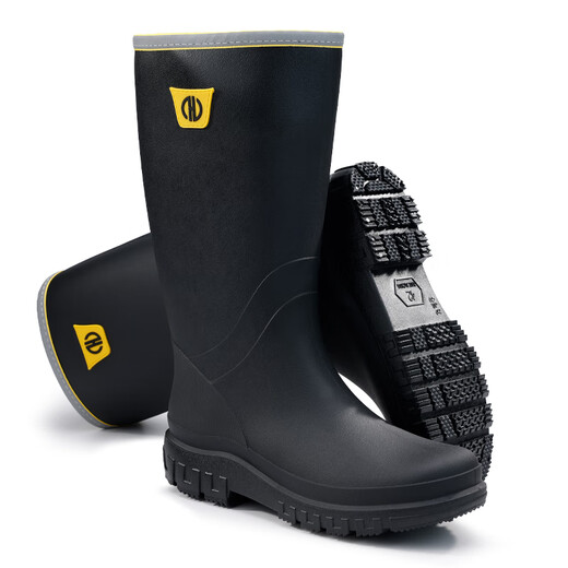 Blue Owl Shield Rain Shoes Men's High Tube Outdoor Wear-resistant Anti-Slip Shoes Not Easy to Slide Rain Boots Dynamic Waterproof Shoes YX1022 42