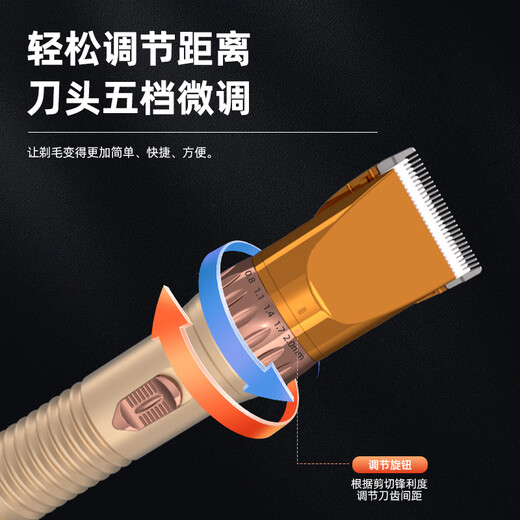 DINGNAI high-power wired dog wool shear electric clipper high-power shaver pet hair pusher wool electric clipper wool shear gold + 1 head 48V plug-in