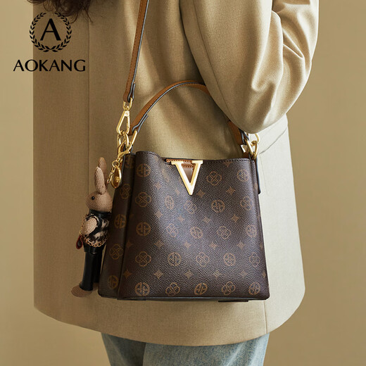 Aokang -Tasche Frauenbag 2025 Neue trendige Eimer Handtasche Leichte Luxus -Cross -Body -Umhängetasche Geburtstagsgeschenk für Freundin und Frau