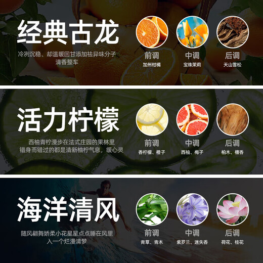 欧牧朗宝马357系X12357车载香薰挂件车内装饰 无标款【海洋清风】清新自然金 1g 1瓶