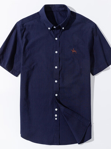 Polo Sport Pauls neues 100% reines Baumwoll-Kurzärmel-Hemd für Männer Oxford Spune Baumwolle lässig junge junge junge Männer mit mittlerem Alter mit großer Größe mit Kurzärmel 921 3890-105jin [Jin gleich 0,5 kg] Verschleiß gleich groß
