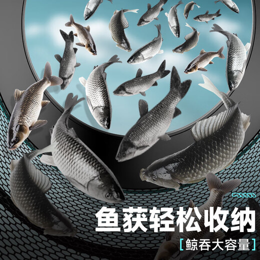Yuzhiyuan fish protection net bag for fishermen, black pit wild fishing net, thickened rubberized portable storage small fish protection net fishing gear 25cm 2m honeycomb rubberized thickening and reinforcement