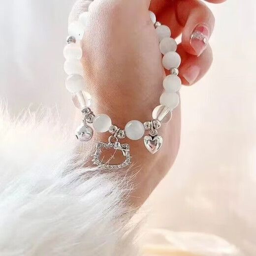 kt cat love bell DIY bracelet for women handmade beads for girlfriends gifts for students 1 package [kt cat love bell bracelet]
