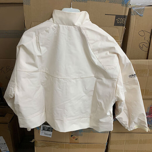 Adidas Clover Jacket Women's Spring y Autumn New Fitness Sportswear Stand Collar a prueba de viento Casta Casta IC5446 IC5446 S