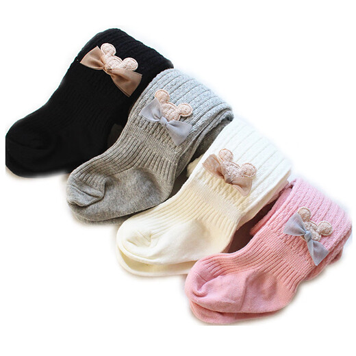 Modal baby pantyhose spring and autumn cotton pure new large PP children's one-piece autumn thin plus velvet infant girl leggings (white + white) 2 pairs 0-1 years old S size height 60-70cm