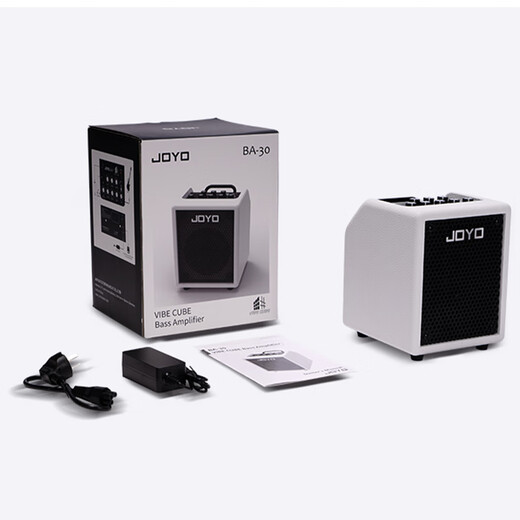 Zhuole Electric Bass Speaker 2025 New BA-30 Portable OTG Live Recording, Playing and Singing Full-range Analog Dynamic Sound BA-30 White + JM60 Metronome + Gift Package