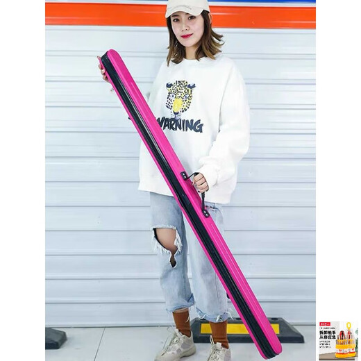 
Large round pink hard shell fishing rod bag waterproof wear-resistant single shoulder small portable capacity large capacity women's bag upgrade model pink 13566 cm 240309Y