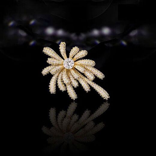Exquisite brilliant fireworks brooch women's suit corsage brooch accessories cardigan coat temperament decoration Firework beads A105