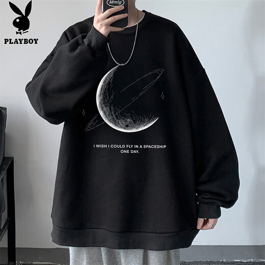 Playboy (PLAYBOY) sweatshirt men's jacket men's autumn and winter long-sleeved T-shirt men's tops fashion brand sports American casual bottoming shirt