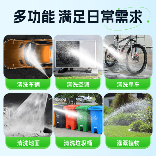 Wise Nation car wash machine water spray gun high-pressure household pump high-power lithium battery electric wireless powerful flushing portable booster