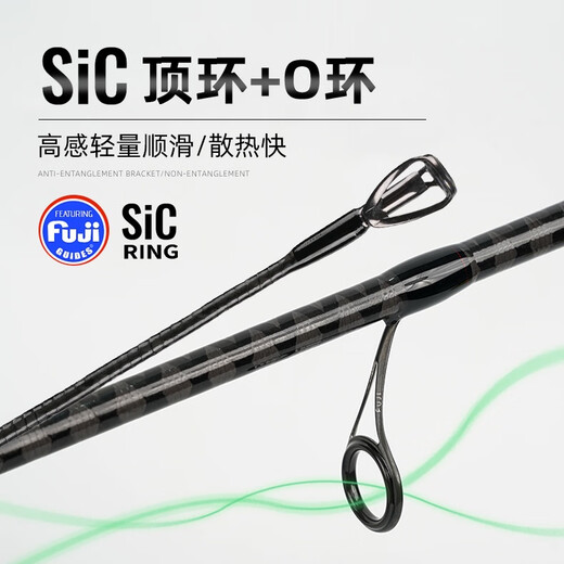 LUREPRO路亚竿烈焰神虫O环泛用远投竿快调超轻直柄枪柄可选 682m S/2.02米直柄