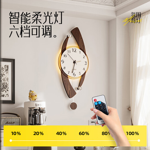 MEISD clock wall clock living room 2025 new modern retro clock wall hanging high-end cream art quartz wall clock 70% of customers choose peach wood grain large size 30*75.5cm