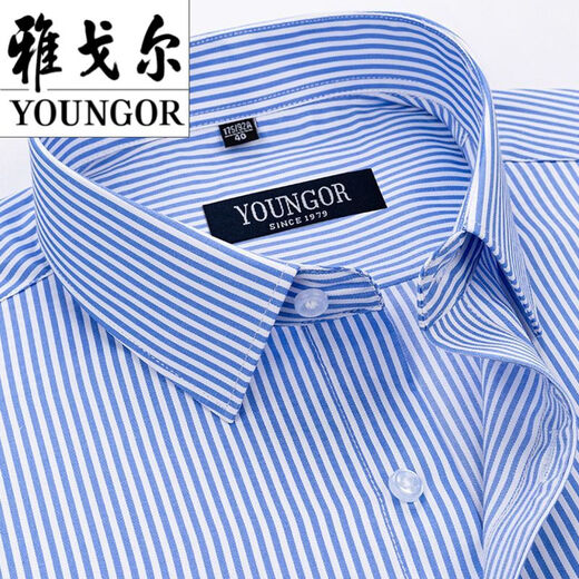 PDG Yageor Mente à manches courtes pour hommes Summer Coton Pure Business Professional Casual Professional Wear Anti-Wrinkes Stran d'âge moyen DX6626 44 Suggestions (180-195Jin [Jin est égal à 0,5 kg]))